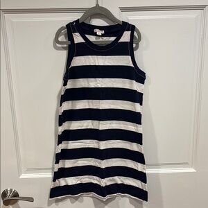 Navy and White Striped Dress
